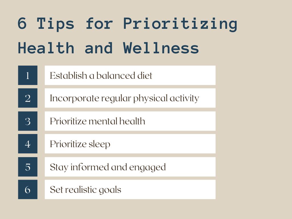 6 Tips for Prioritizing Health and Wellness