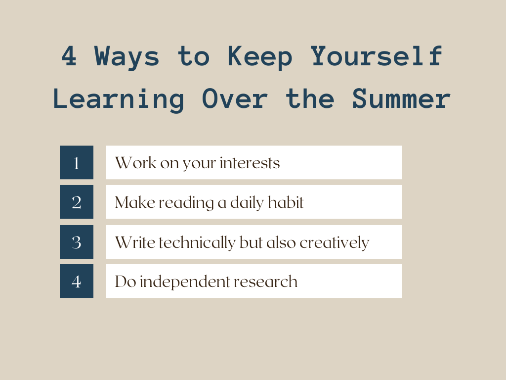 4 Ways to Keep Yourself Learning Over the Summer
