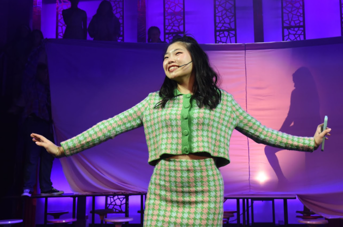 Irene K. performs as Gretchen Wieners in the 2024 production of Mean Girls: The Musical.