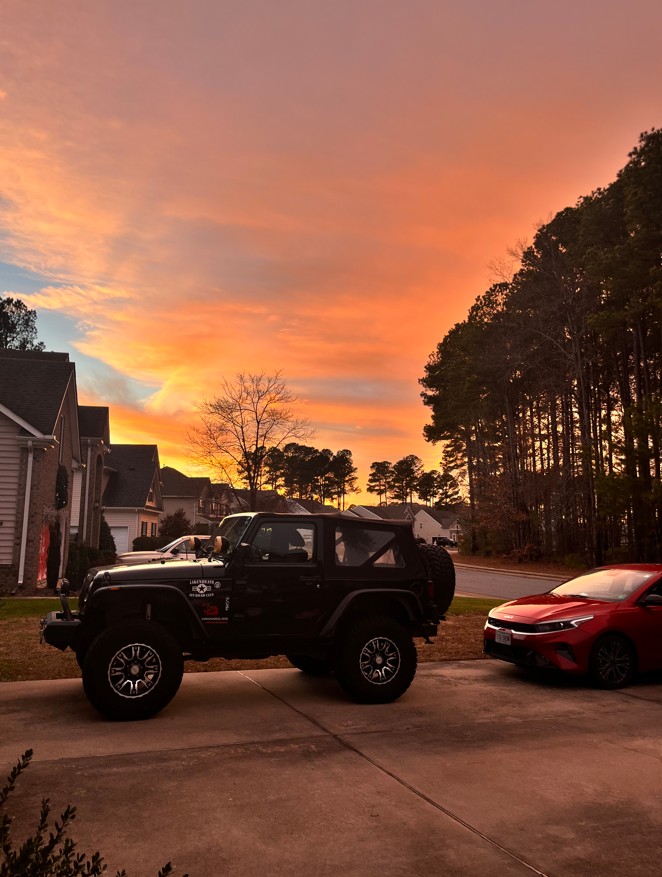 Junior Noelle P. started the new year with a pleasant sunrise.